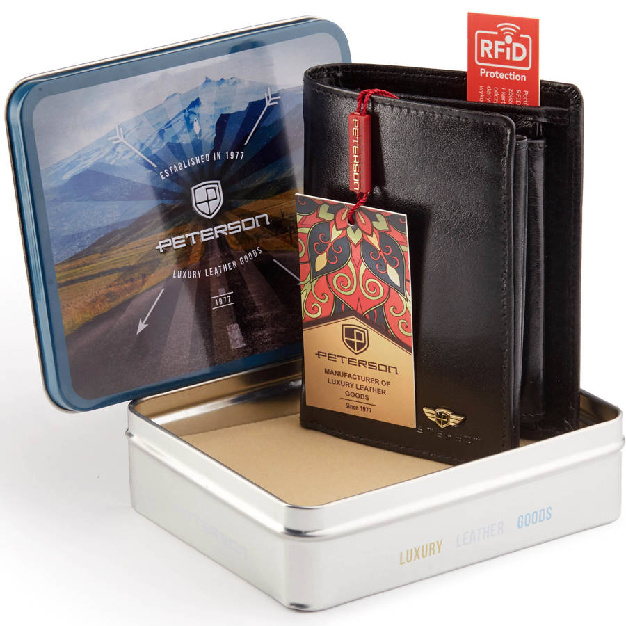 Natūralios odos piniginė vyrams Peterson PT6 S755
