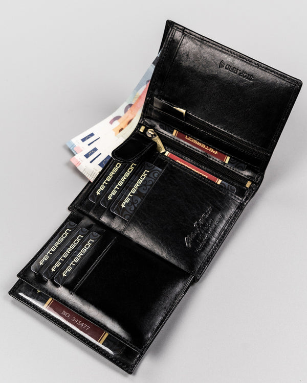 Natūralios odos piniginė vyrams Peterson PT70 S743