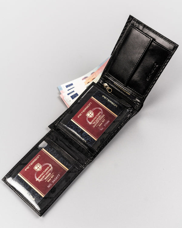 Natūralios odos piniginė vyrams Peterson PT80 S732