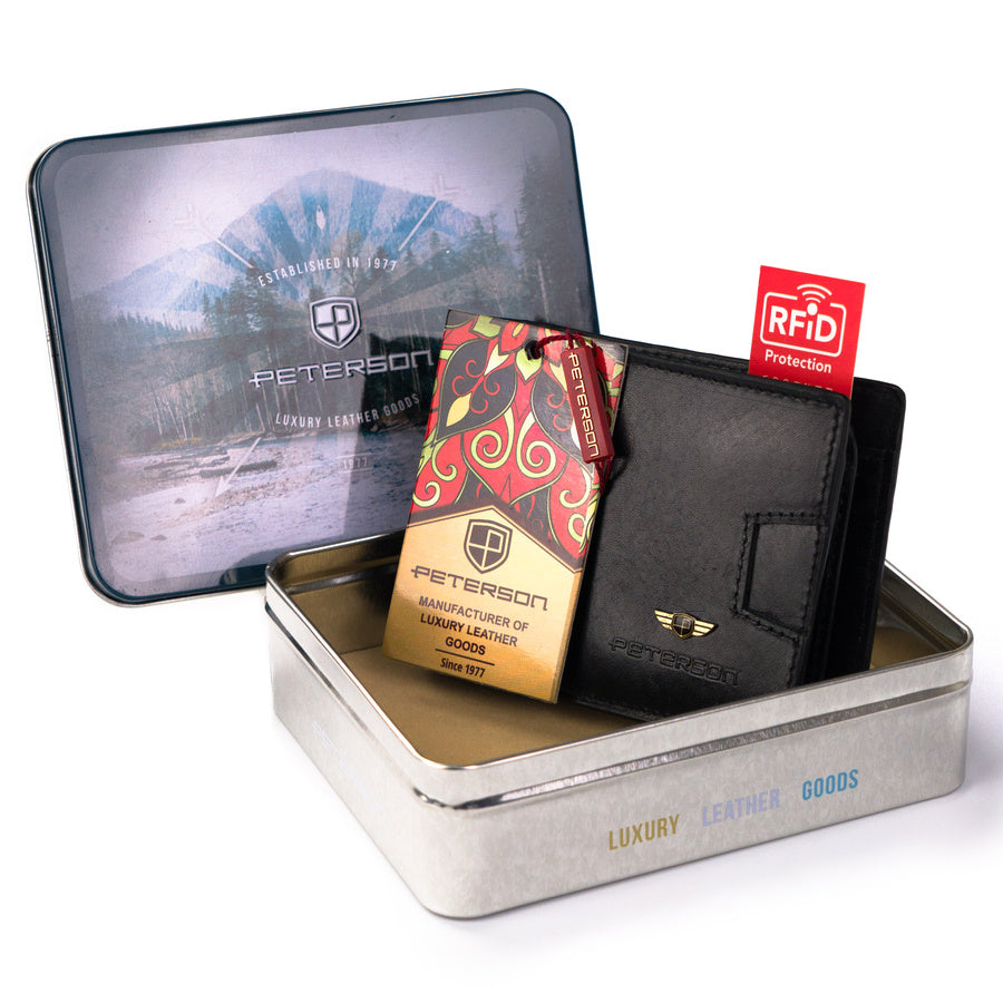 Natūralios odos piniginė vyrams Peterson PT93 S718