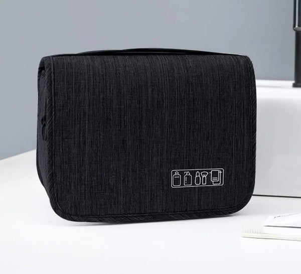 Pakabinamas kelioninis kosmetikos krepšys E1, juoda