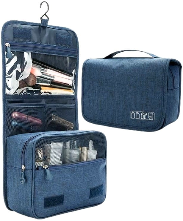 Pakabinamas kelioninis kosmetikos krepšys E1, mėlyna
