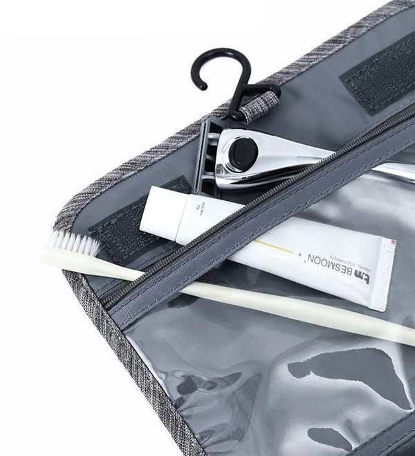 Pakabinamas kelioninis kosmetikos krepšys E1, pilka
