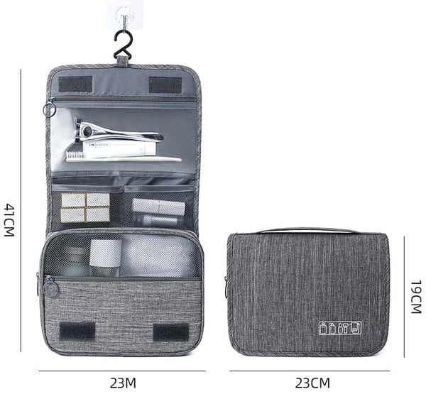 Pakabinamas kelioninis kosmetikos krepšys E1, pilka