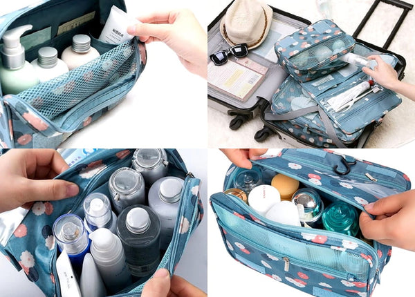 Pakabinamas kelioninis kosmetikos krepšys E41, mėlyna