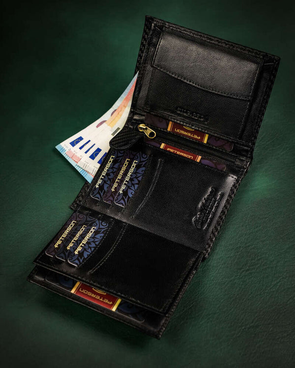 Piniginė vyrams Peterson CA39 juoda N101