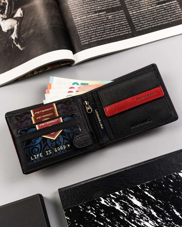 Piniginė vyrams Peterson H2 juoda S544