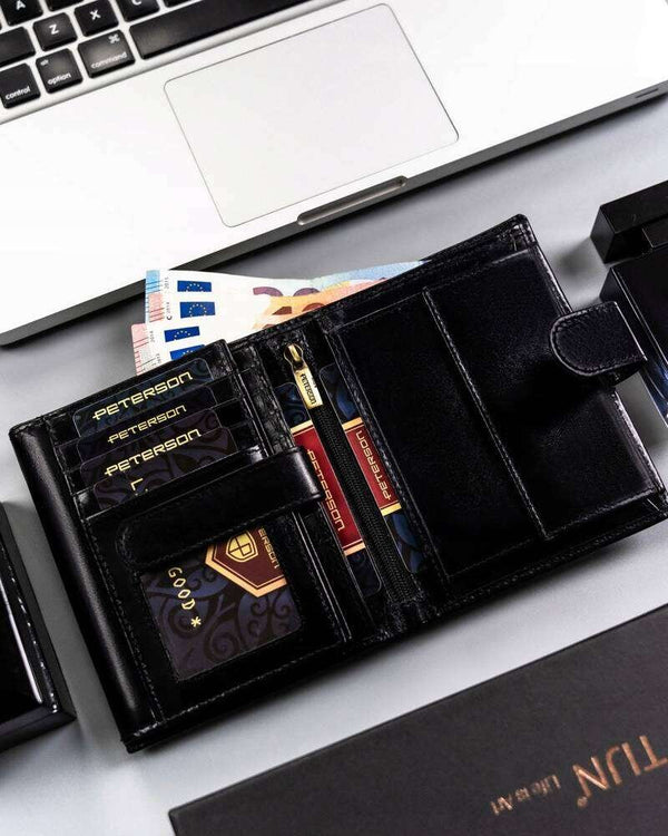 Piniginė vyrams Peterson VT1 juoda S534