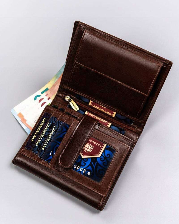 Piniginė vyrams Peterson VT1 ruda S533