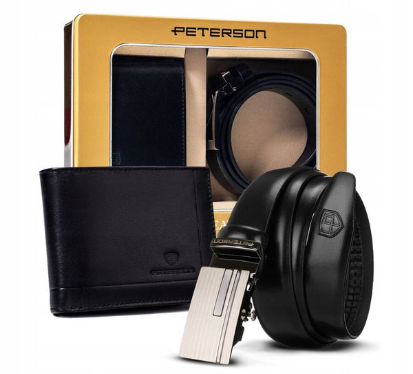 Piniginės ir diržo rinkinys vyrams Peterson D21