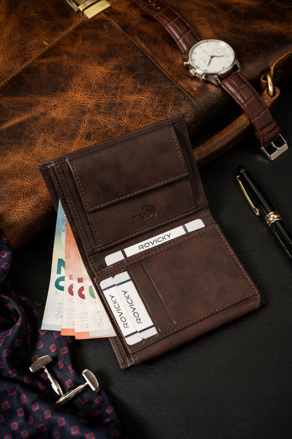 Piniginės ir diržo rinkinys vyrams Rovicky D17