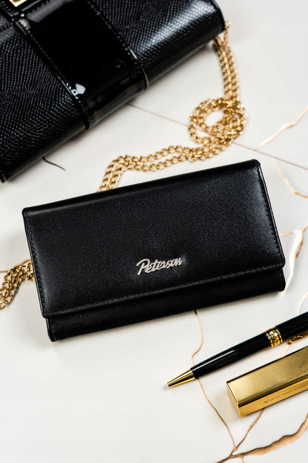 Piniginės ir raktų pakabuko dovanų rinkinys P7, juodas