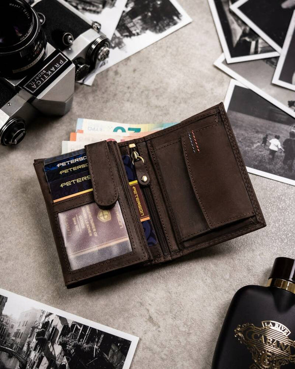 Piniginės ir raktų pakabuko rinkinys vyrams Peterson P6