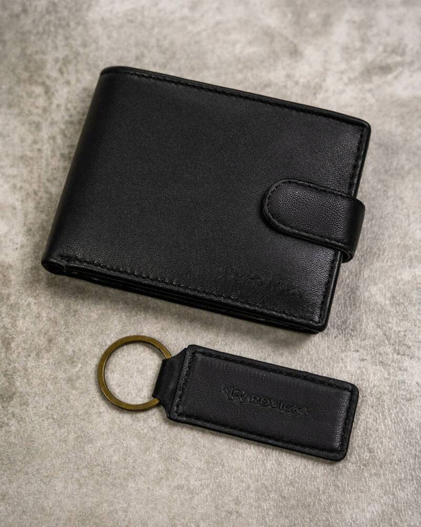 Piniginės ir raktų pakabuko rinkinys vyrams Rovicky P4