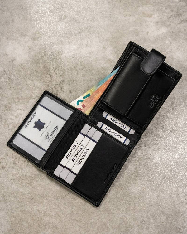Piniginės ir raktų pakabuko rinkinys vyrams Rovicky P4
