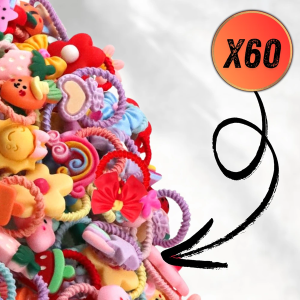 Plaukų gumyčių rinkinys 60 vnt L2 P278