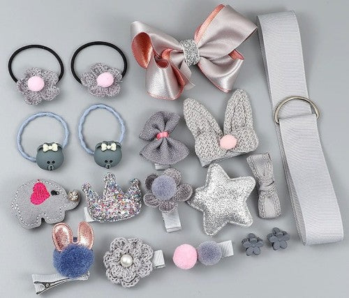 Plaukų segtukų ir gumyčių rinkinys, 18vnt. F18 P86