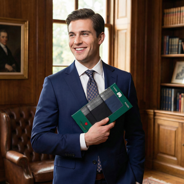 Vyriškos medvilninės bokserės „Peterson“, 3 porų rinkinys, juodos ir tamsiai mėlynos, dydis L D81