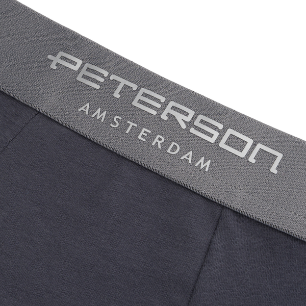 Vyriškos medvilninės bokserės „Peterson“, 3 porų rinkinys, dydis M, juodos ir pilkos spalvos D83