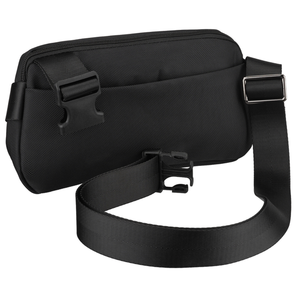 Vyriška maža juoda „Peterson“ lengva miesto rankinė per petį (crossbody), užsegama užtrauktuku, iš tekstilės D89