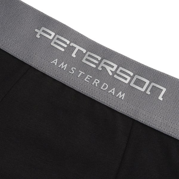 Vyriški medvilniniai bokseriai „Peterson“, L dydis, juodi, 3 porų rinkinys D82