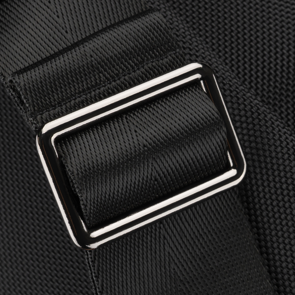 Vyriška „Peterson“ lengva juoda crossbody rankinė per petį su užtrauktuku, iš tekstilės D91