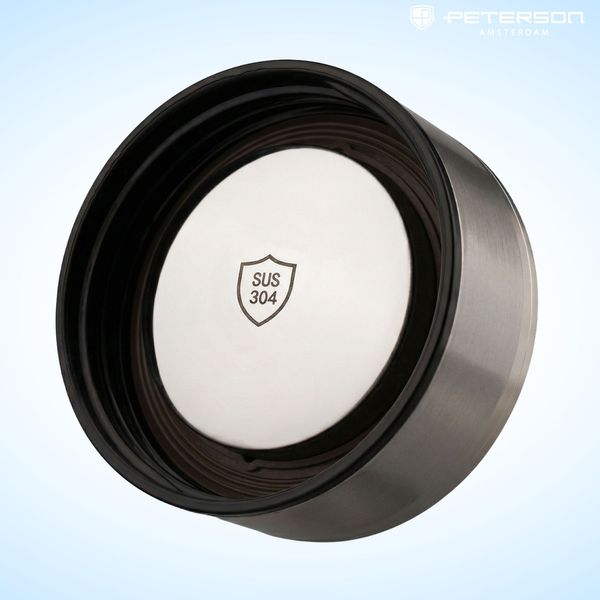 „Peterson“ plieninis termopuodelis 750 ml su arbatos sieteliu, sidabrinis, karštiems ir šaltiems gėrimams D87