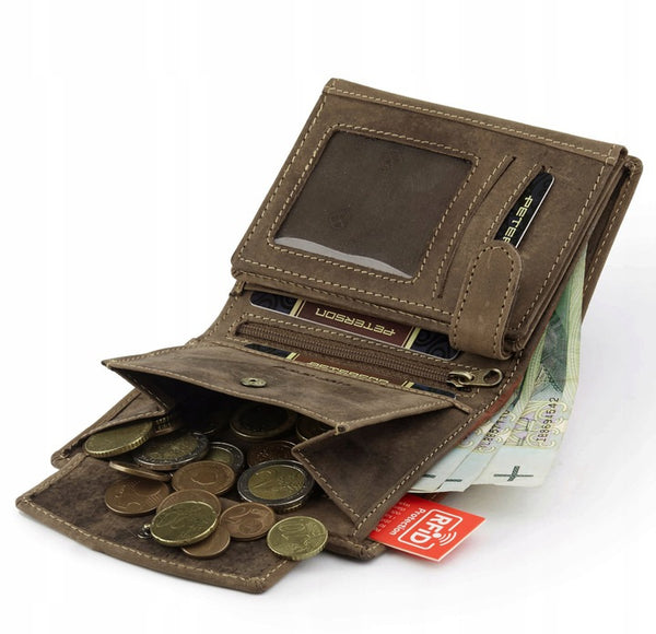 Natūralios odos piniginė vyrams Peterson PT38 N263