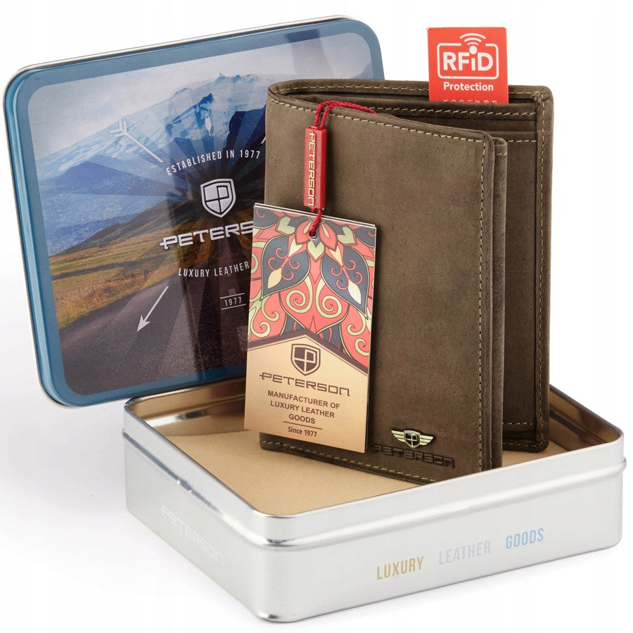 Natūralios odos piniginė vyrams Peterson PT38 N263