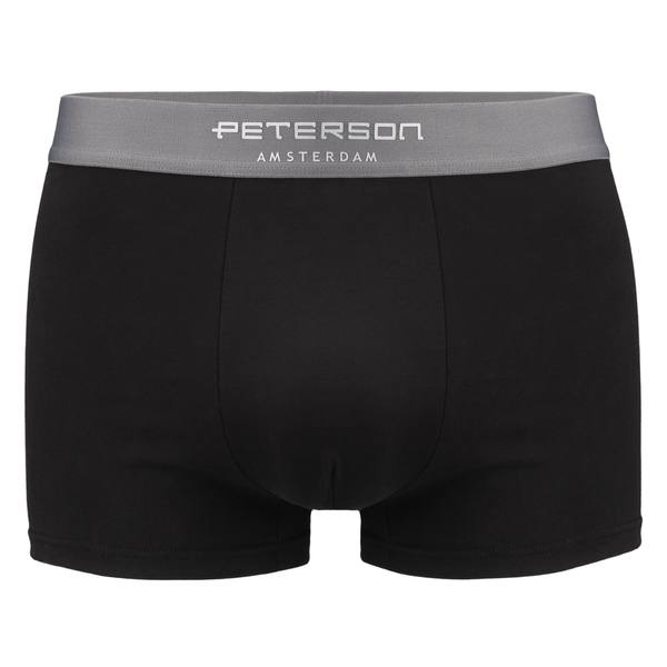 Vyriškos medvilninės bokserės „Peterson“, 3 porų rinkinys, juoda/pilka, XL D77