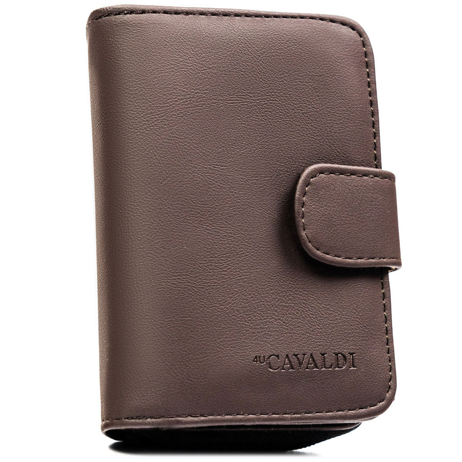 Moteriška ruda ekologiškos odos piniginė 4U Cavaldi su spaude ir užtrauktuku TL2