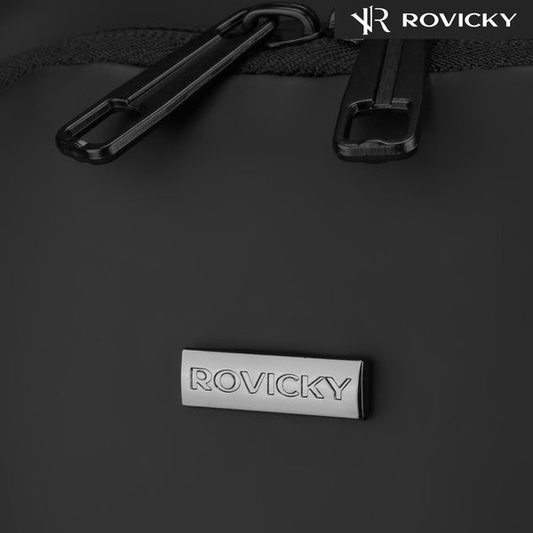 Vyriška juoda per petį nešiojama rankinė iš ekologiškos odos „Rovicky“ ST83