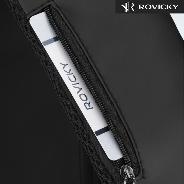 Vyriška juoda per petį nešiojama rankinė iš ekologiškos odos „Rovicky“ ST83