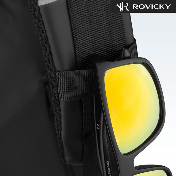 Vyriška juoda per petį nešiojama rankinė iš ekologiškos odos „Rovicky“ ST83