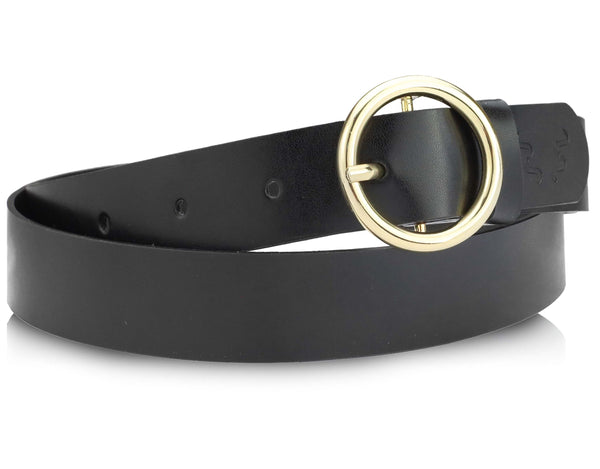 Moteriškas odinis diržas STEVENS 14Z, juodas