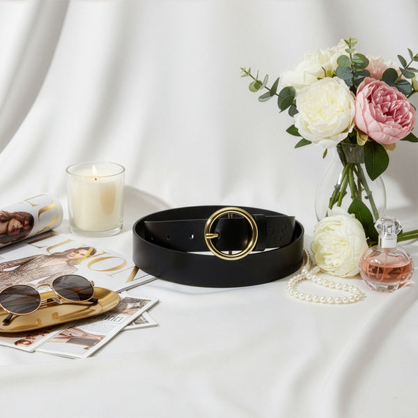 Moteriškas odinis diržas STEVENS 14Z, juodas