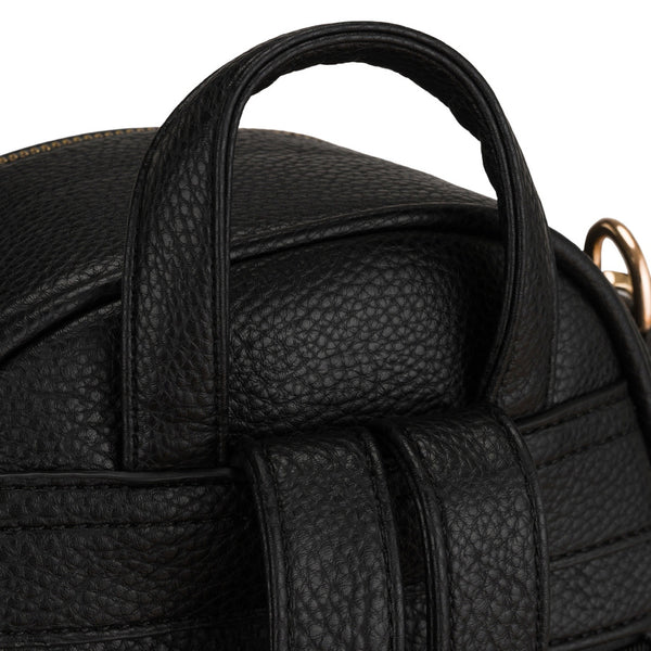 Peterson moteriška maža 2in1 kuprinė-rankinė per petį, elegantiška, juoda, iš ekologiškos odos D96