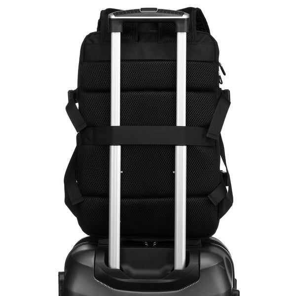 Juoda kelioninė kuprinė „Peterson“ rankiniam lėktuvo bagažui iš patvarios medžiagos K52