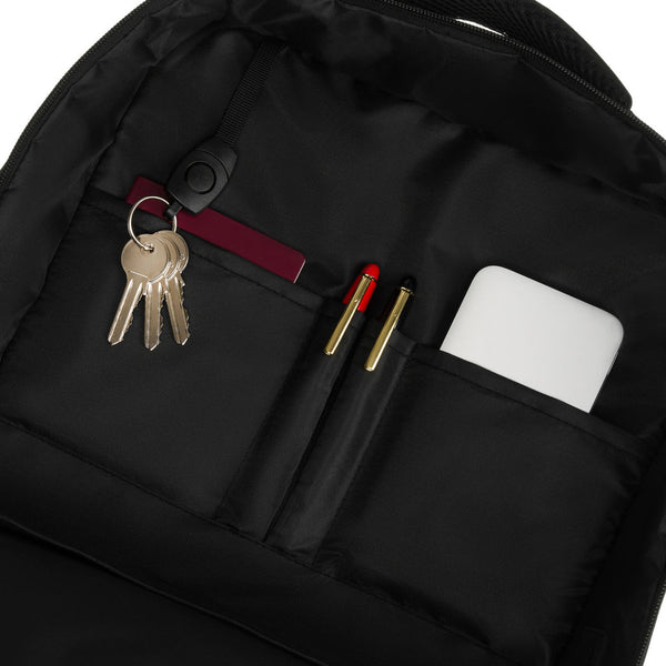 Juoda kelioninė kuprinė „Peterson“ rankiniam lėktuvo bagažui iš patvarios medžiagos K52