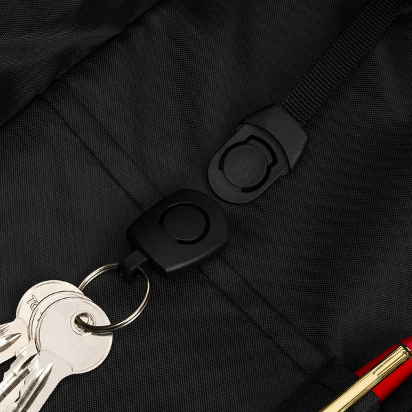 Juoda kelioninė kuprinė „Peterson“ rankiniam lėktuvo bagažui iš patvarios medžiagos K52