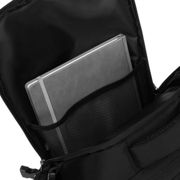 Juoda kelioninė kuprinė „Peterson“ rankiniam lėktuvo bagažui iš patvarios medžiagos K52