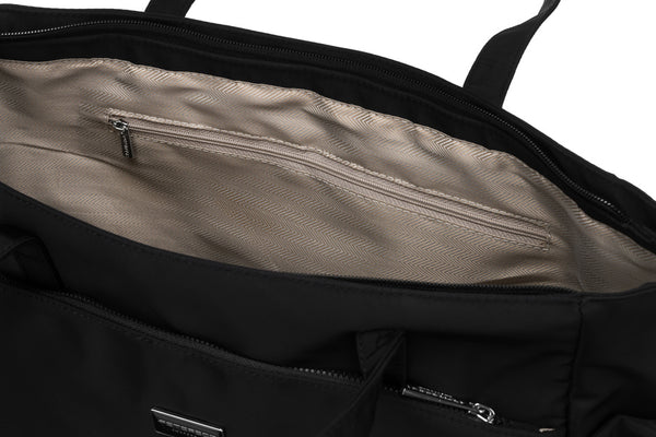 Peterson moteriška shopper rankinė A4 formato dokumentams, juoda, dirbtinė oda RM12