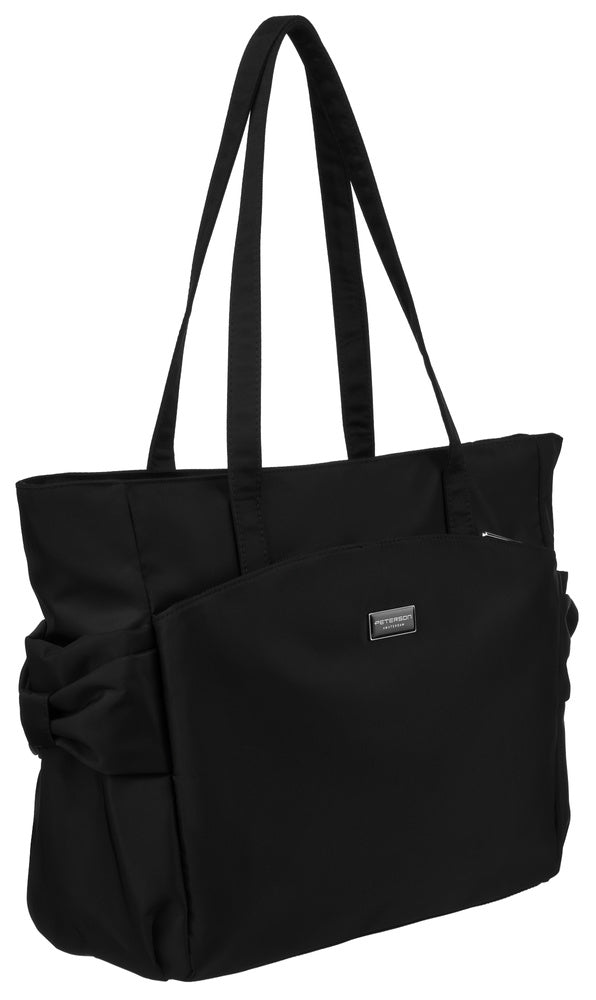 Peterson moteriška shopper rankinė A4 formato dokumentams, juoda, dirbtinė oda RM12