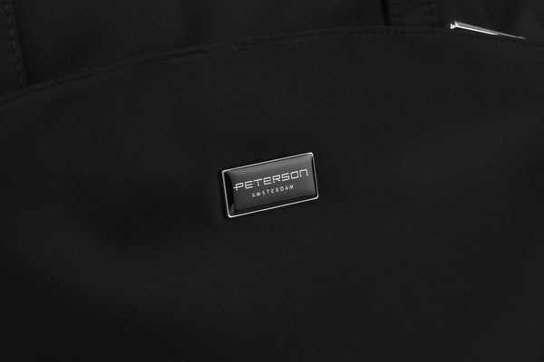 Peterson moteriška shopper rankinė A4 formato dokumentams, juoda, dirbtinė oda RM12