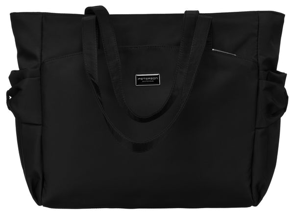 Peterson moteriška shopper rankinė A4 formato dokumentams, juoda, dirbtinė oda RM12