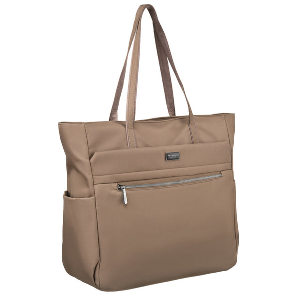 Didelė moteriška shopper tipo rankinė ant peties „Peterson“, elegantiškos spalvos, iš dirbtinės odos RM10