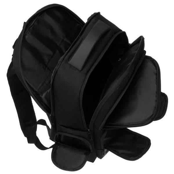 Didelė juoda tekstilinė kelioninė kuprinė vyrams „Peterson“ nešiojamajam kompiuteriui K43