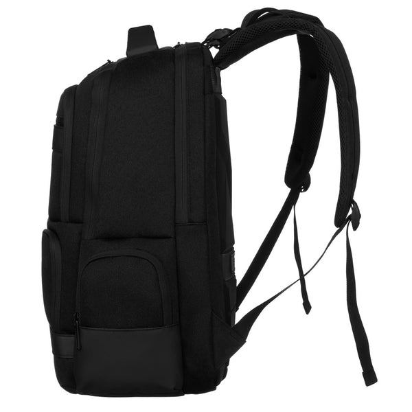 Didelė juoda tekstilinė kelioninė kuprinė vyrams „Peterson“ nešiojamajam kompiuteriui K43