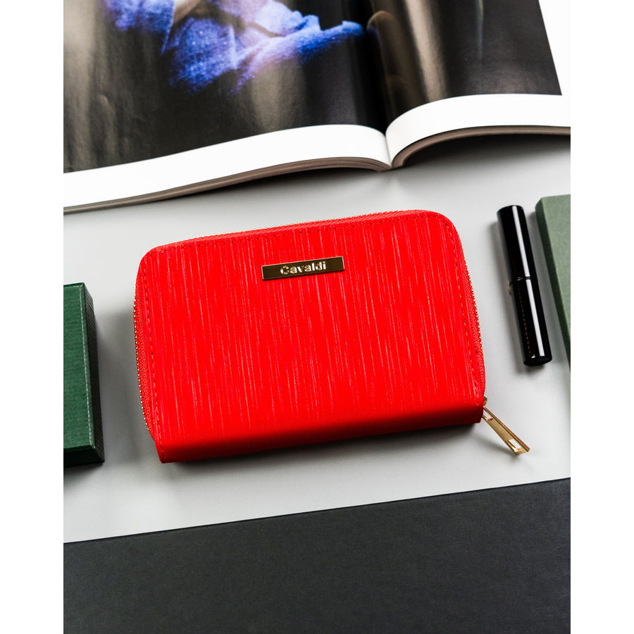 Didelė raudona moteriška piniginė iš ekologiškos odos 4U Cavaldi TL10