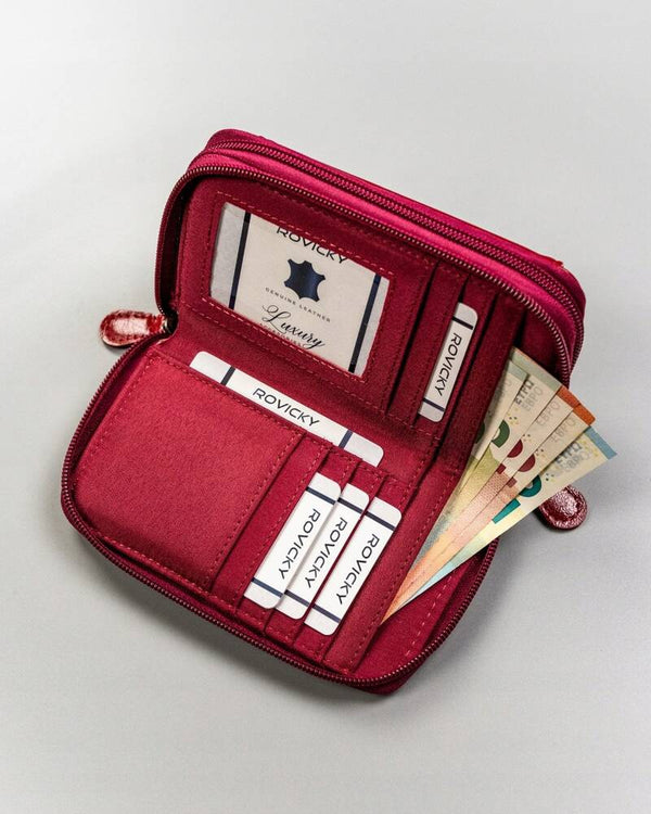 Moteriška piniginė Cavaldi T5, raudona D1766